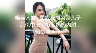 唯美人妻 · 黑衣皮裙勾引儿子，乱伦中出，爆菊妈妈内射，骚货淫叫！