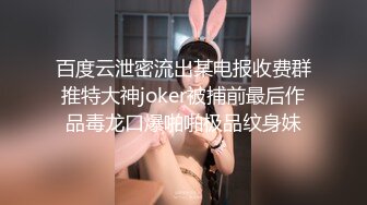 百度云泄密流出某电报收费群推特大神joker被捕前最后作品毒龙口爆啪啪极品纹身妹